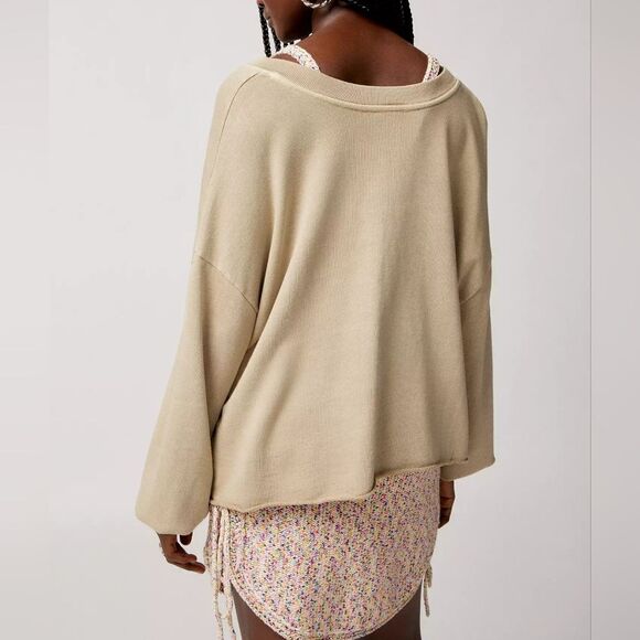 NWOT/NWT Out From Under Pullover Notch Neck Sweatshirt - Picture 3 of 7